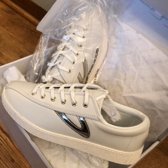 Tretorn Shoes - NIB “Gold” leather Tretorns